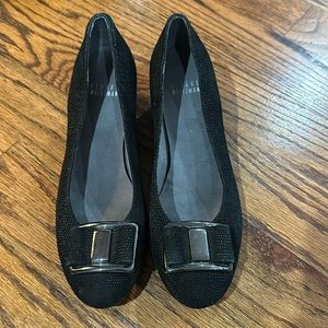 Stuart Weitzman black wedge shoes size 7